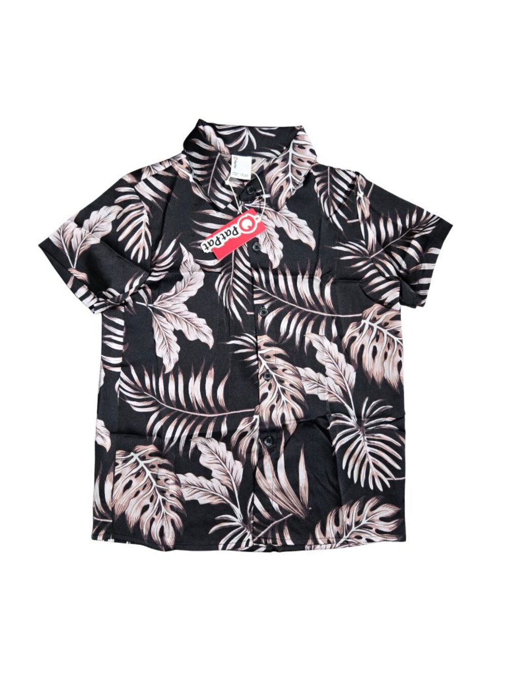 NWT | PatPat Boys' Tropical Monstera Leaf Button-Up | Size 6/7y